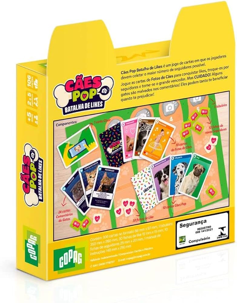 JGS BRINQUEDO CARTON BATALHA DE LIKES-CAES POP COPAG