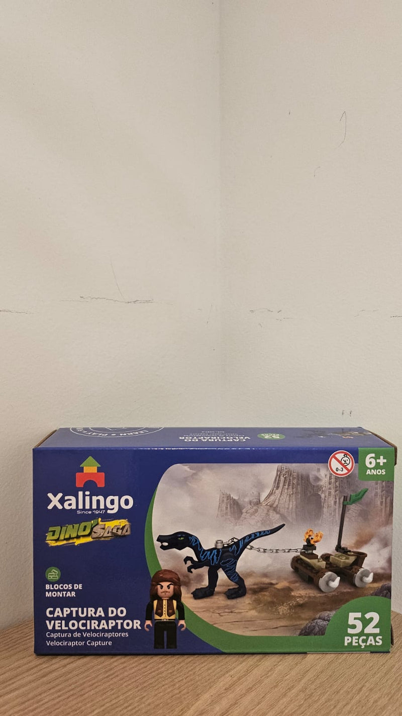 BL DINO CAPTURA DO VELOCIRAPTOR 52 PCS 03876 XALINGO