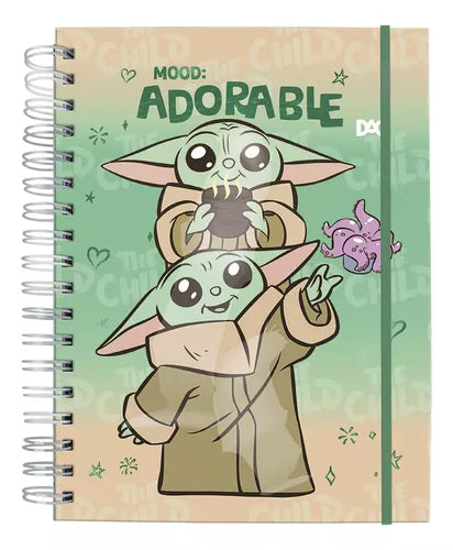 Caderno Smart Universitário Mood Baby Yoda Star Wars