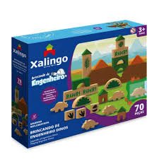 BRINCANDO DE ENGENHEIRO DINOS 70 PÇS 17709 XALINGO